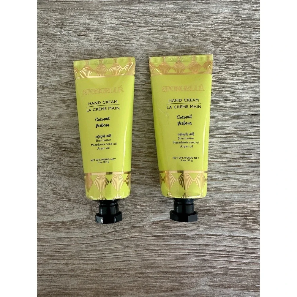 Set of Two Spongelle' Coconut Verbana Hand Cream 2 Oz. Sealed NEW!